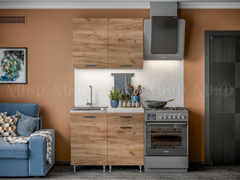 Кухонный Гарнитур Риана 1000 мм МДФ Дуб Крафт