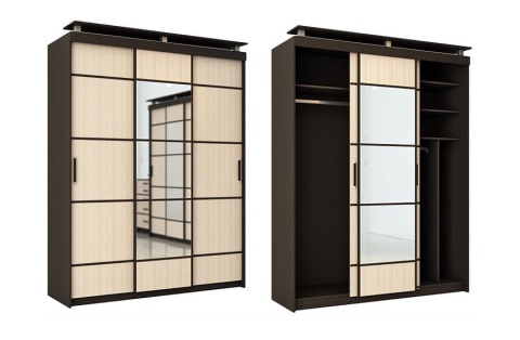 Шкаф-купе Фудзи 3х створчатый 1700