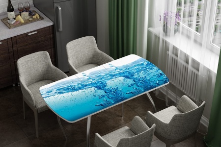 Стол Обеденный Раздвижной Бочонок Фотопечать (Ш-1100/1400 х Г-700 х В-760 мм)/Разные Цвета