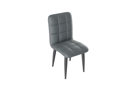 Стул Франк конус графит / кожзам серый