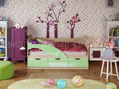 Кровать Дельфин-1 с Ящиками/Разные Цвета